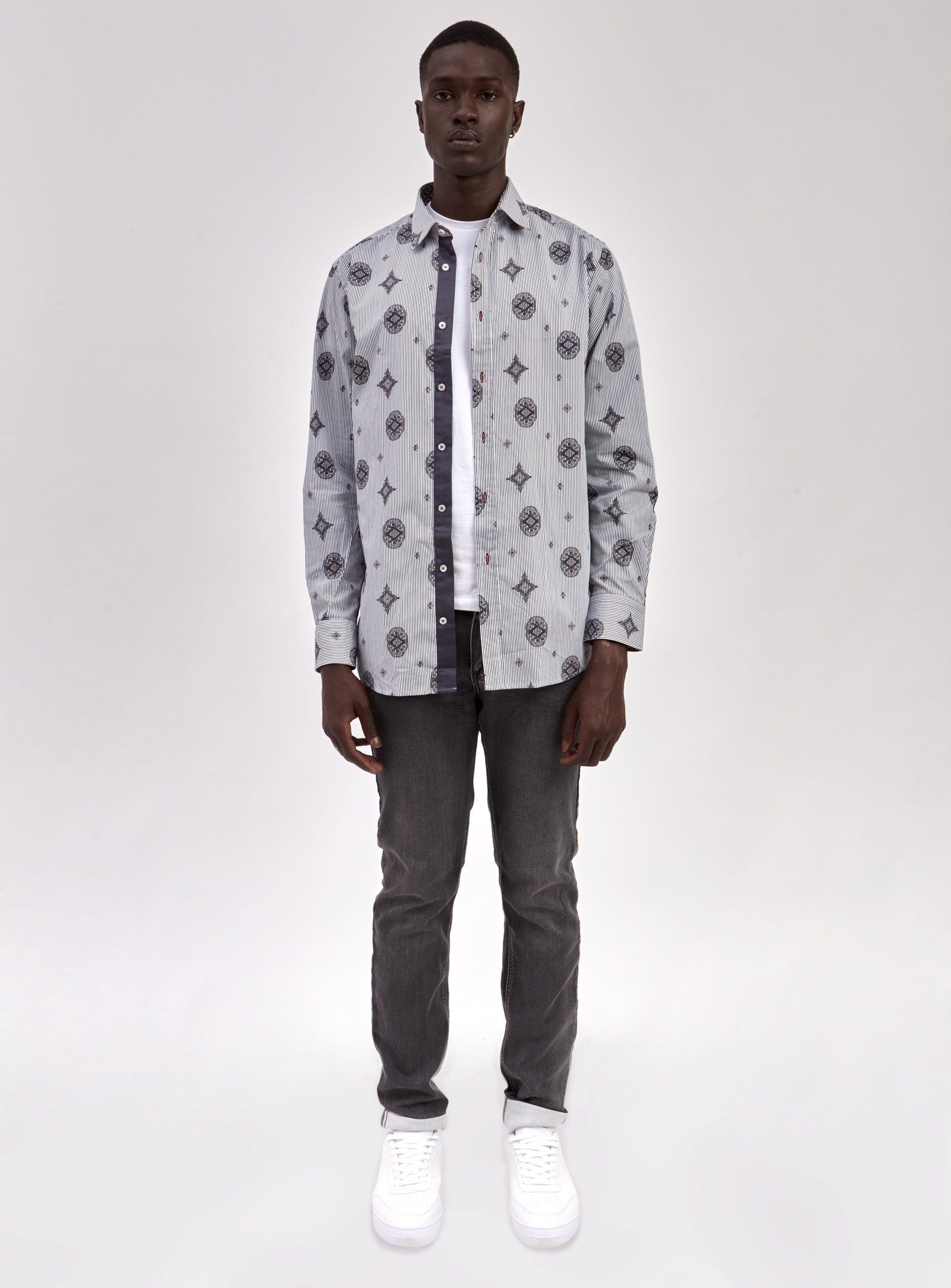 SEMI-FIT SHIRT | MEDALLION-OPTICWHITE sold by Point Zero product image thumbnail 2