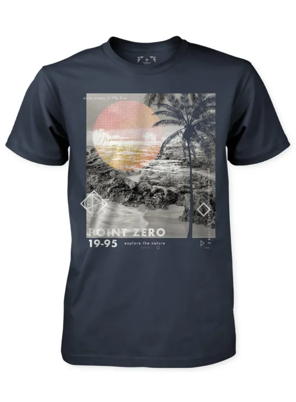 DOMENIC| Printed T-shirt Jersey crewneck||DOMENIC|T-shirt imprimé en jersey col rond sold by Point Zero