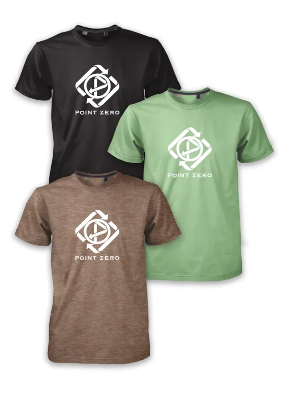 3 Multicolour logo T-shirts || 3 T-shirts logo multicolores sold by Point Zero