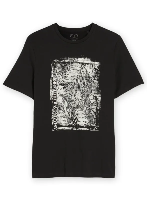 MAURICIO| Short-Sleeve crewneck printed T-shirt||MAURICIO|T-shirt à manches courtes avec col rond et impression sold by Point Zero