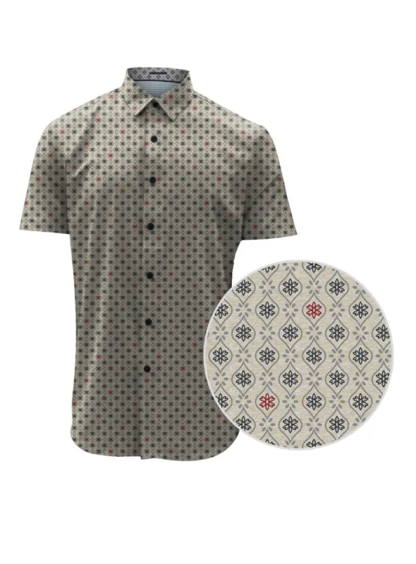 FARIS | All-over printed semi-fit shirt || FARIS | Chemise semi-ajustée imprimée intégrale sold by Point Zero