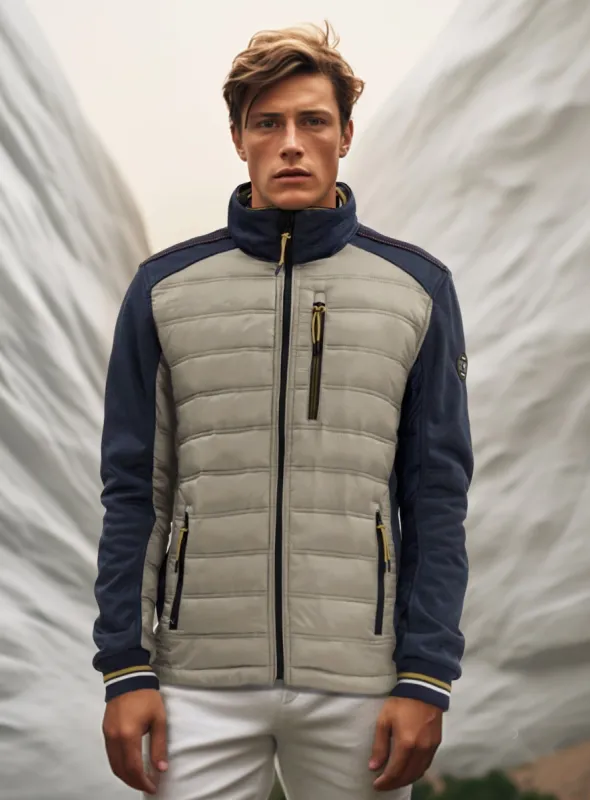 WALTER | Cut and Sew Textured Nylon Transitional Jacket || WALTER | Veste De Transition Texturée en Nylon Avec Coupe Et Couture sold by Point Zero