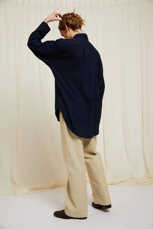 Berlin long shirt night blue sold by Poleci