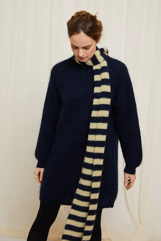 Barney scarf stripes sold by Poleci