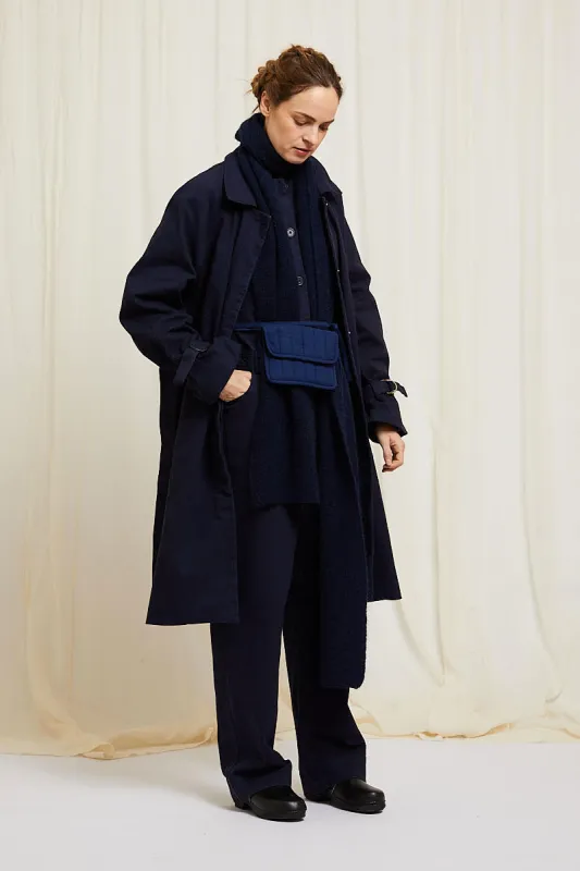 Amber trenchcoat night blue made by Poleci