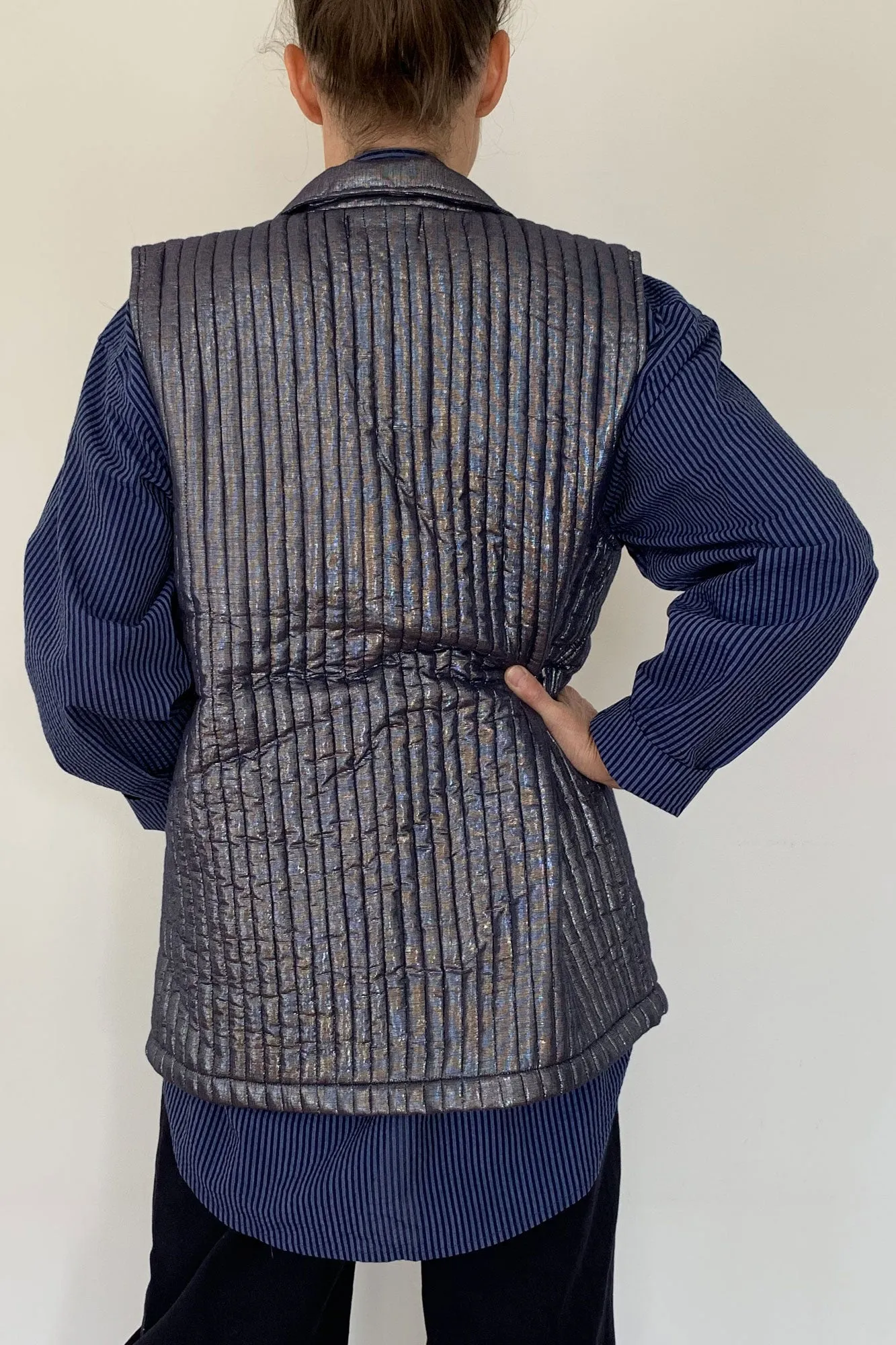 Boston jacket night blue lamé sold by Poleci product image thumbnail 3