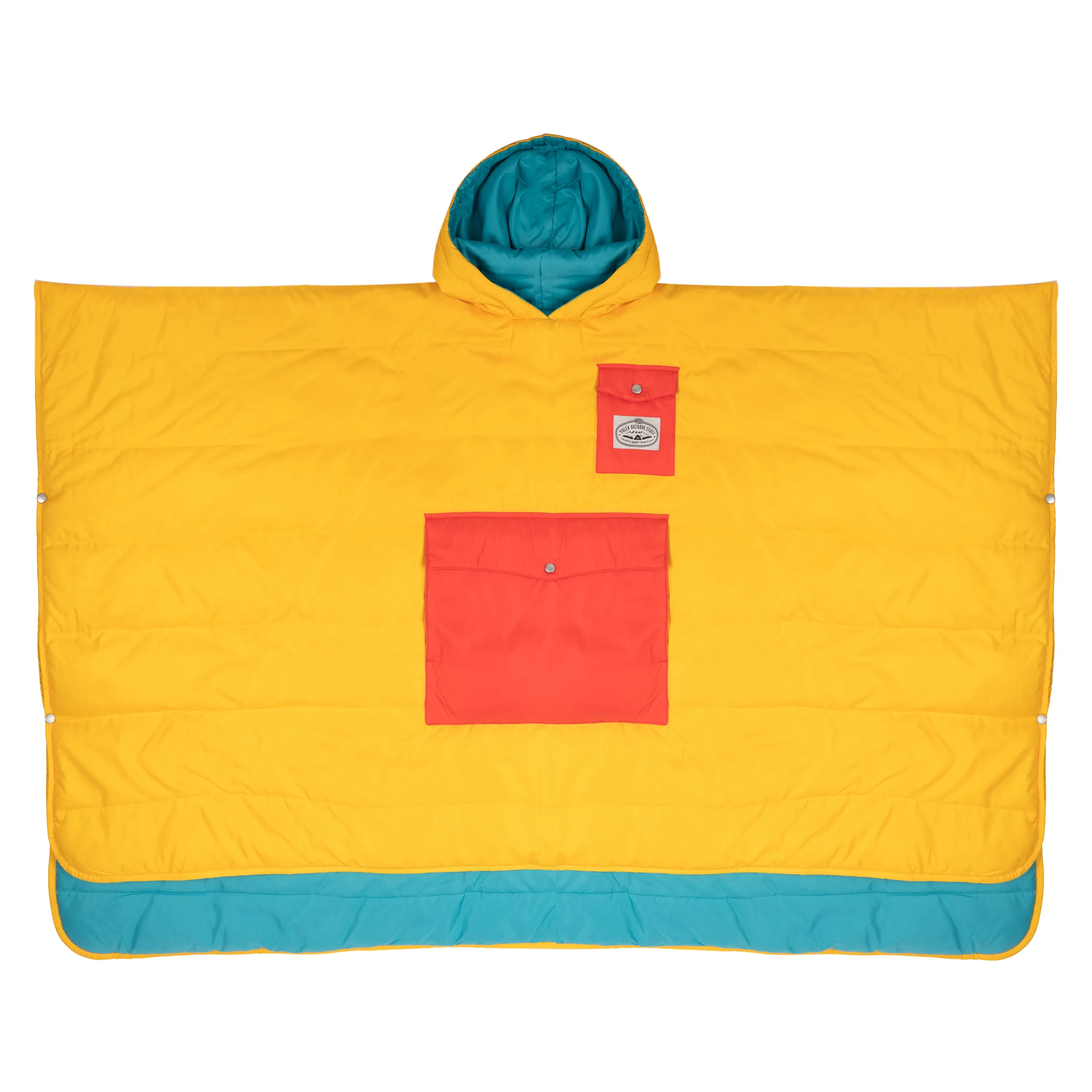 Reversible Poncho - Goldenrod / Blue Pine sold by Poler