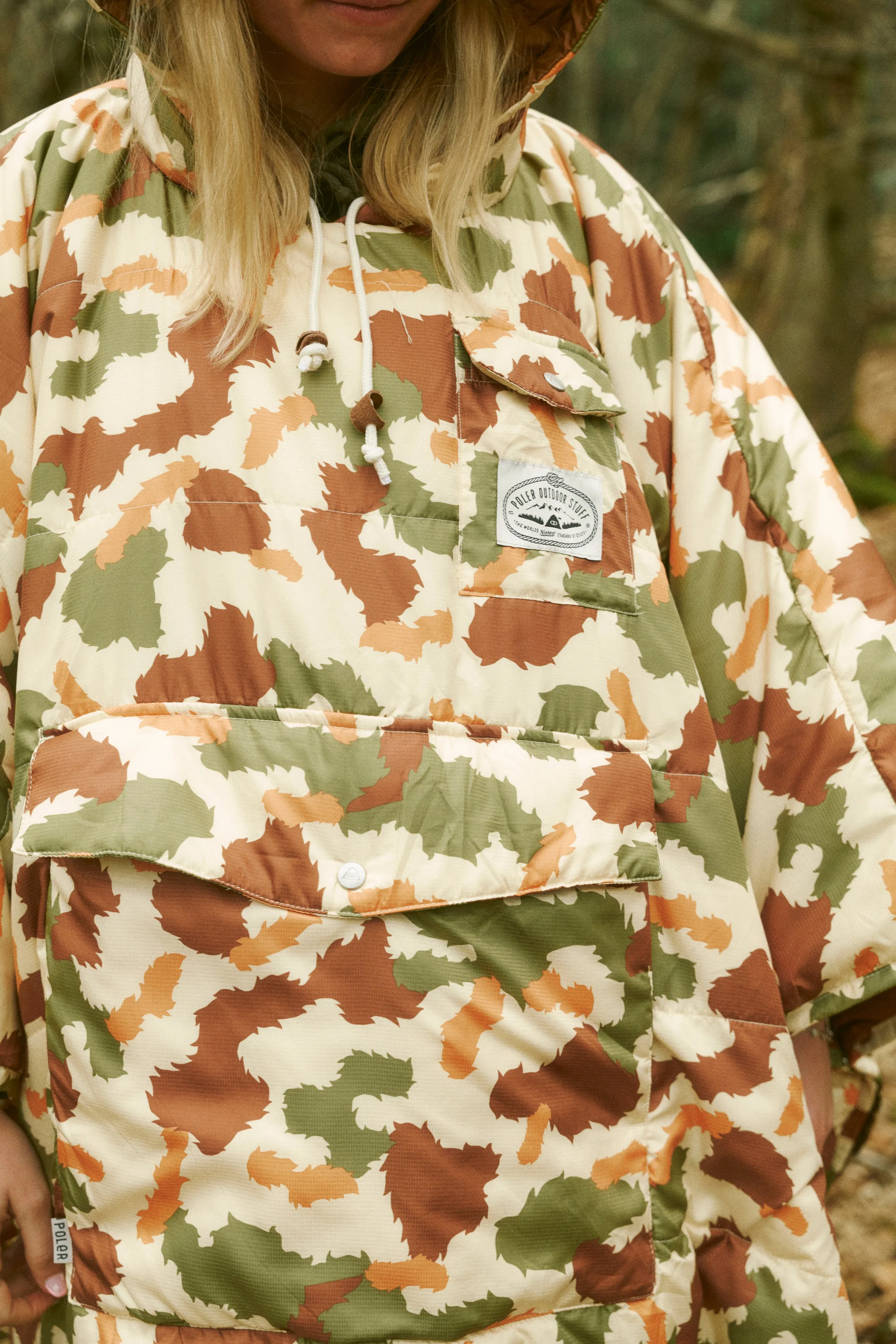 Reversible Poncho - Furry Camo Sand sold by Poler product image thumbnail 4