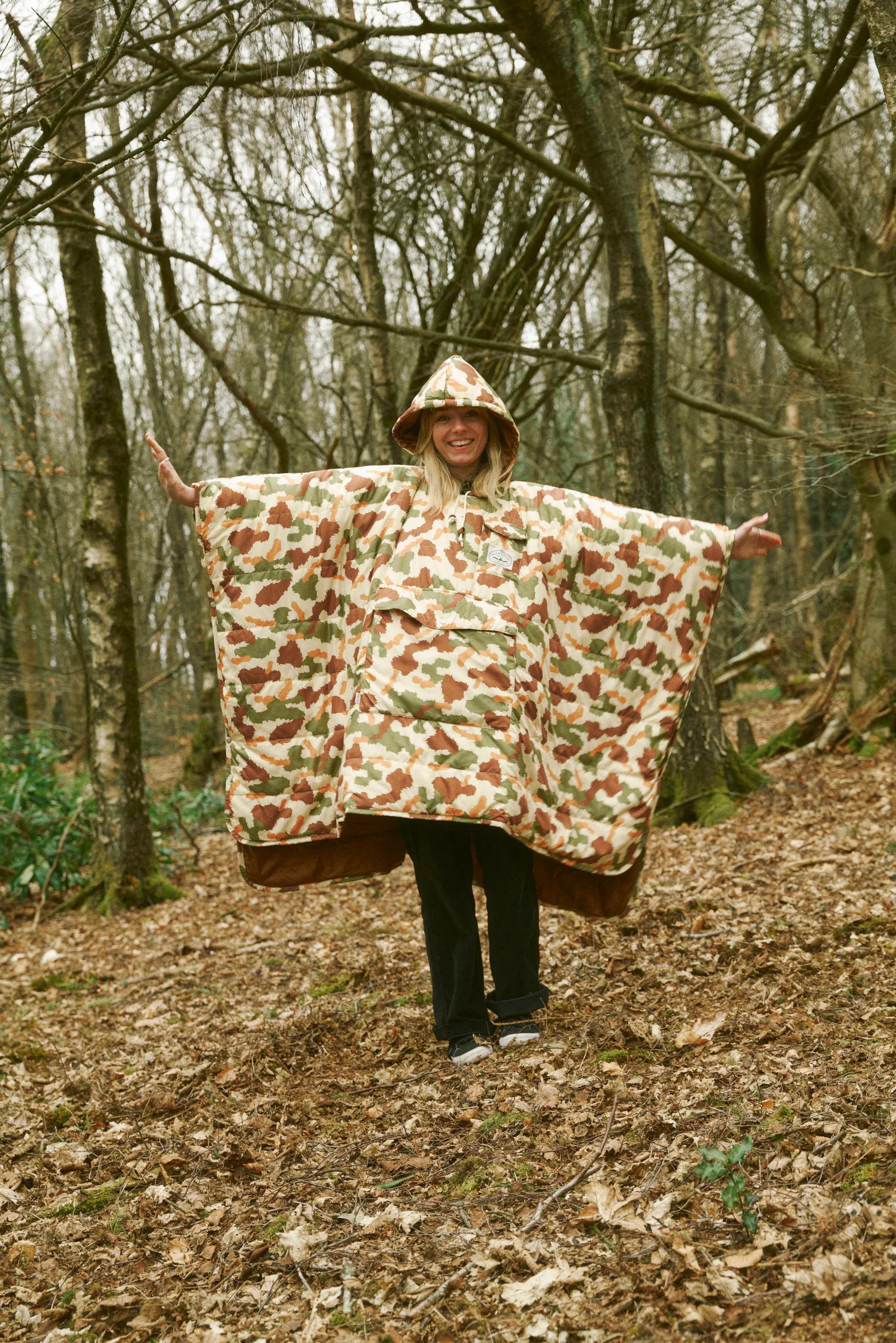 Reversible Poncho - Furry Camo Sand sold by Poler product image thumbnail 2