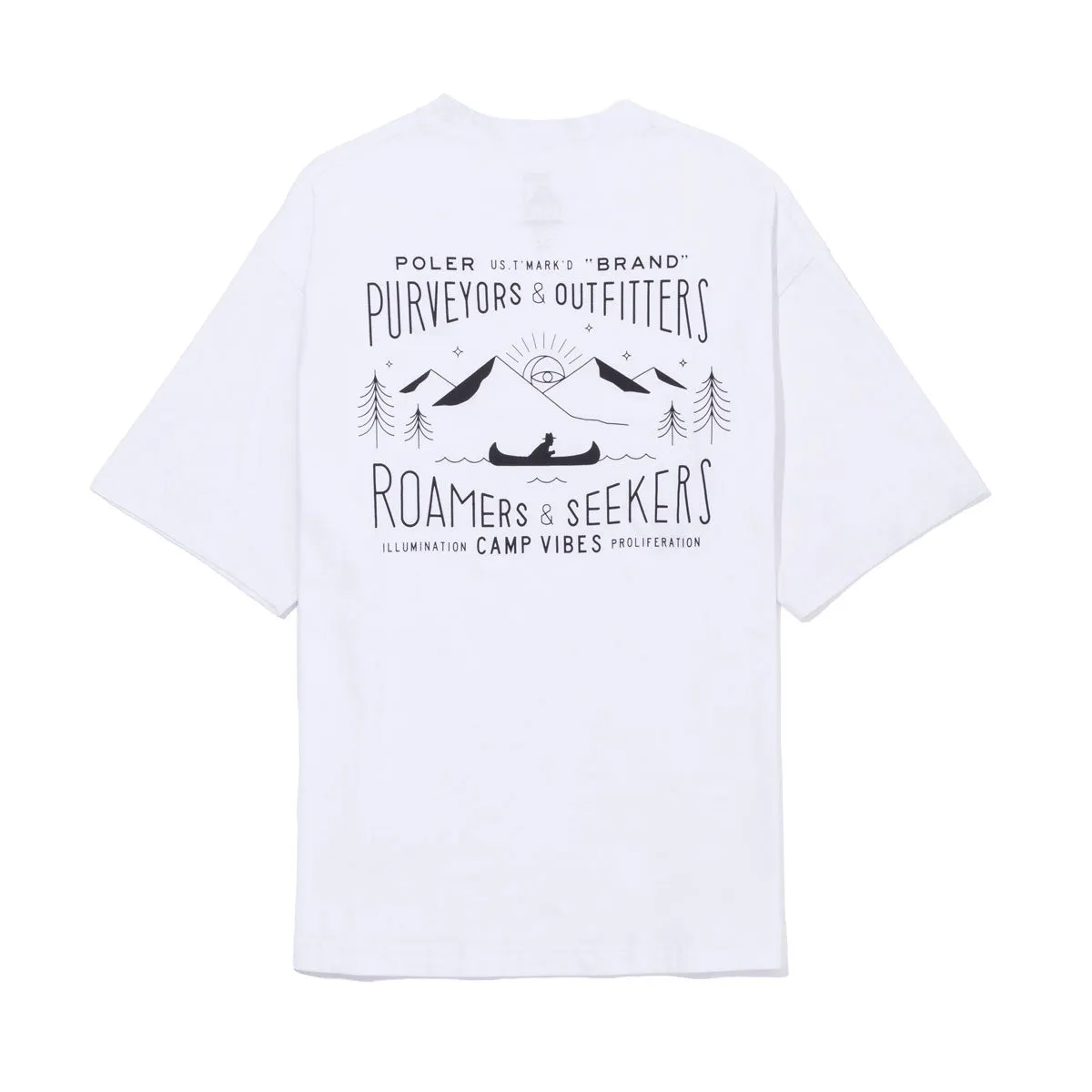 CAMP VIBES Label Relax Fit Tee sold by Poler