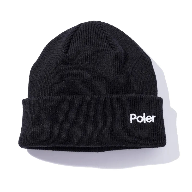 SHALLOW BEANIE BLACK sold by Poler