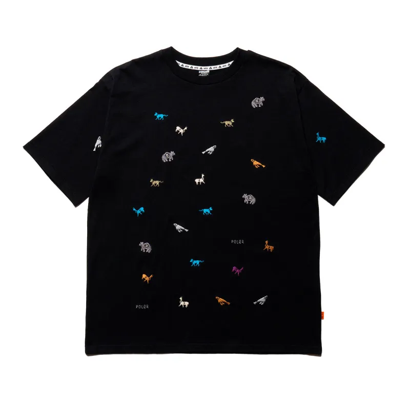 PRM WASH EMB TEE ANIMAL BLACK sold by Poler