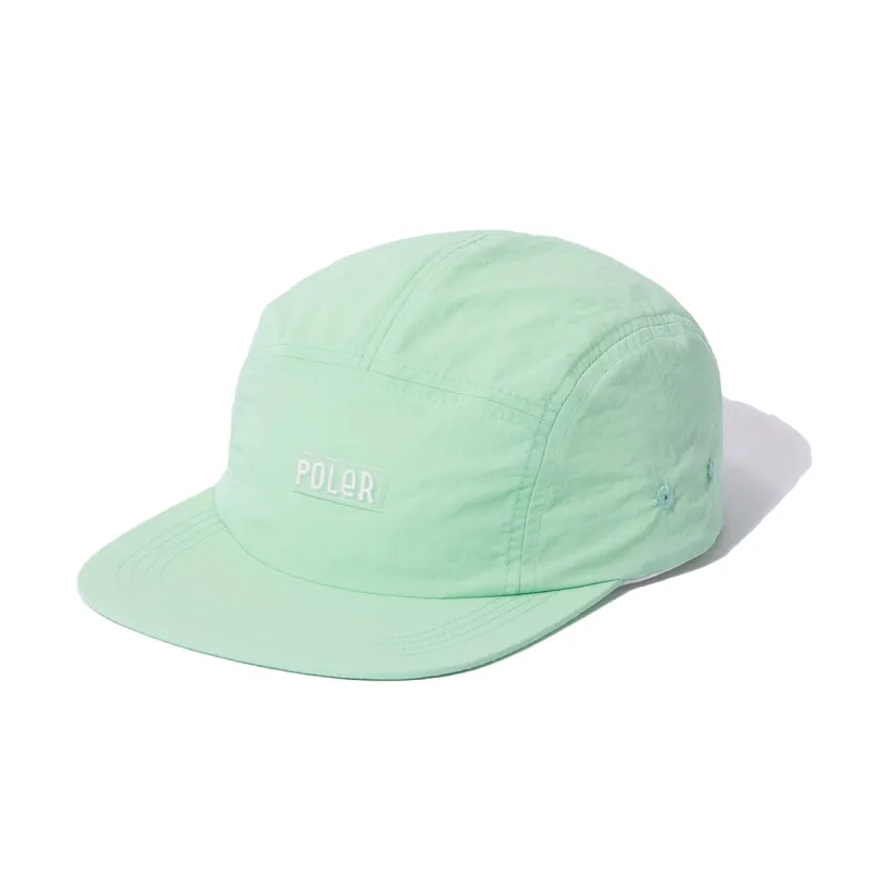 FURRY FONT NYLON 5 PANEL CAP LT.GREEN sold by Poler