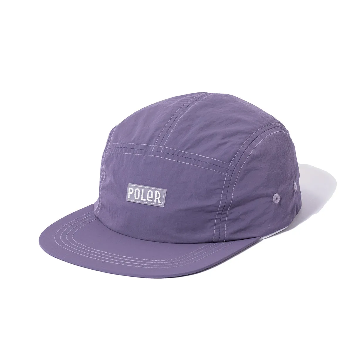 FURRY FONT NYLON 5 PANEL CAP PURPLE sold by Poler