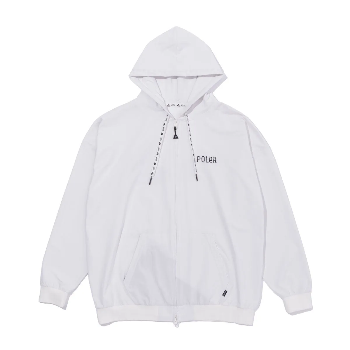 FURRY FONT QUICK DRY ZIP HOOD WHITE sold by Poler
