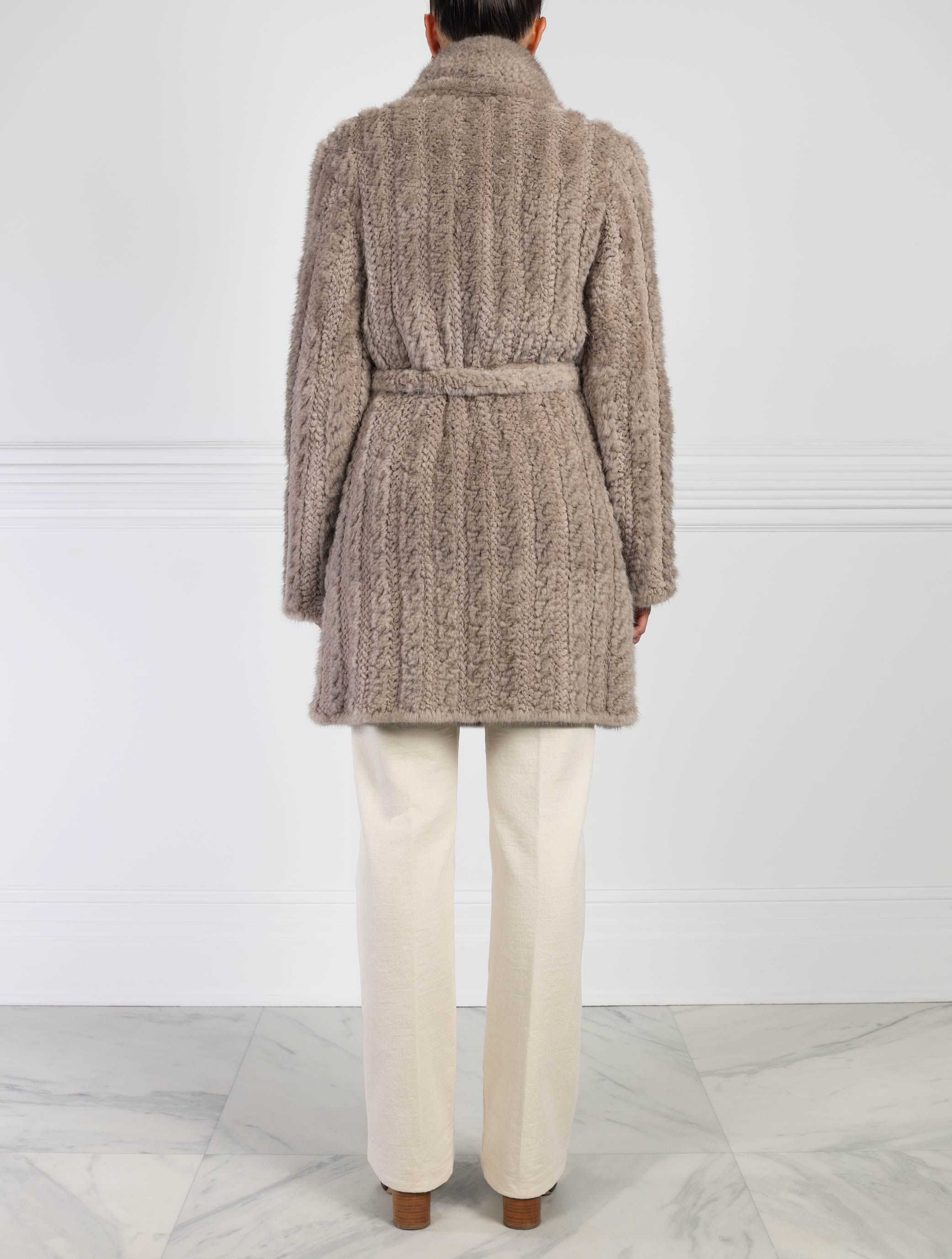 The Berkley Knitted Mink Fur & Rabbit Cardigan sold by Pologeorgis product image thumbnail 4