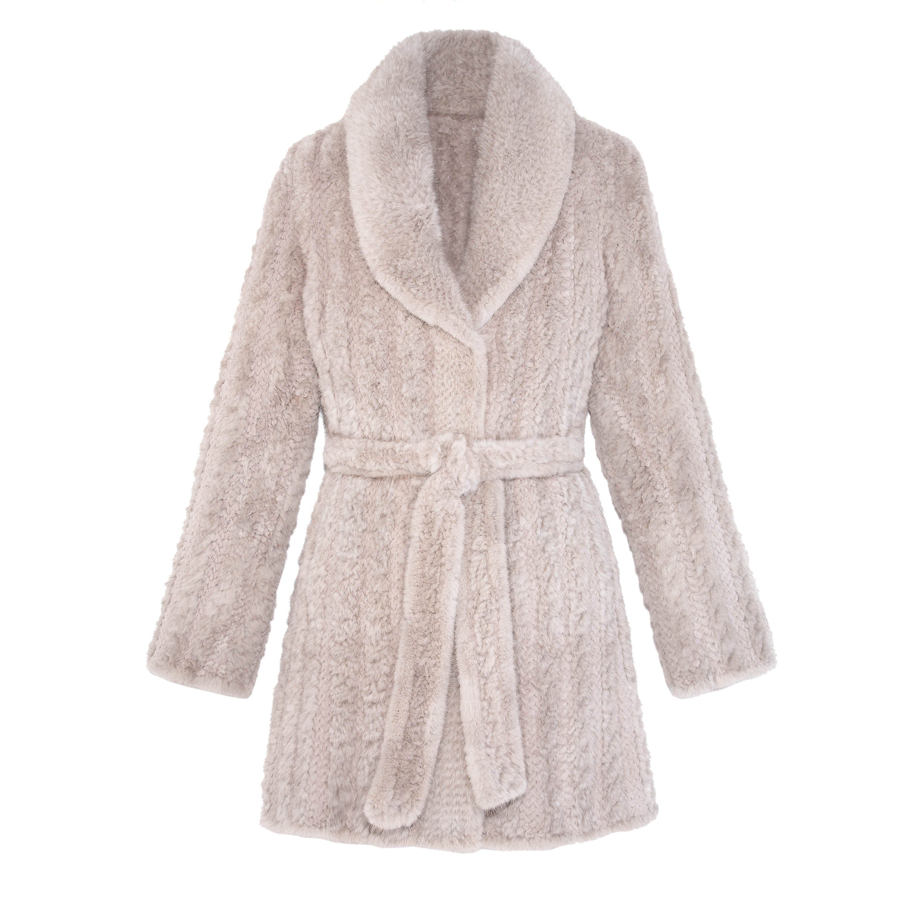 The Berkley Knitted Mink Fur & Rabbit Cardigan sold by Pologeorgis product image thumbnail 5