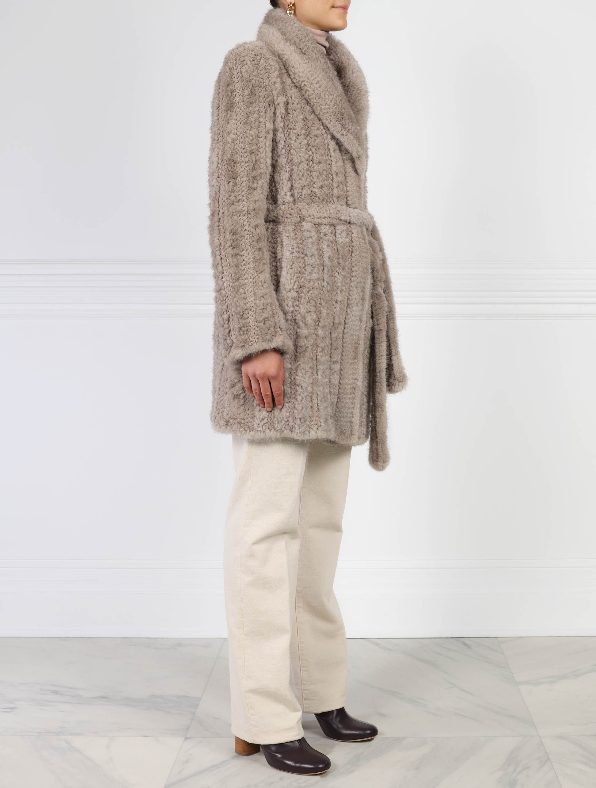 The Berkley Knitted Mink Fur & Rabbit Cardigan sold by Pologeorgis product image thumbnail 3