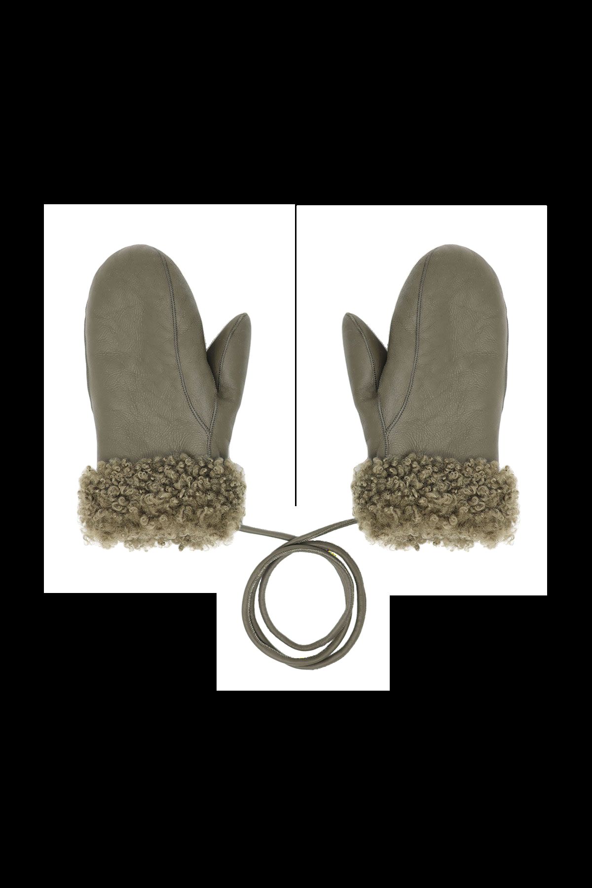 Shearling Mittens with Short String sold by Pologeorgis product image thumbnail 3