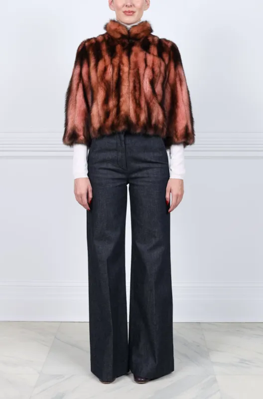 Cropped Fitch Fur Jacket sold by Pologeorgis