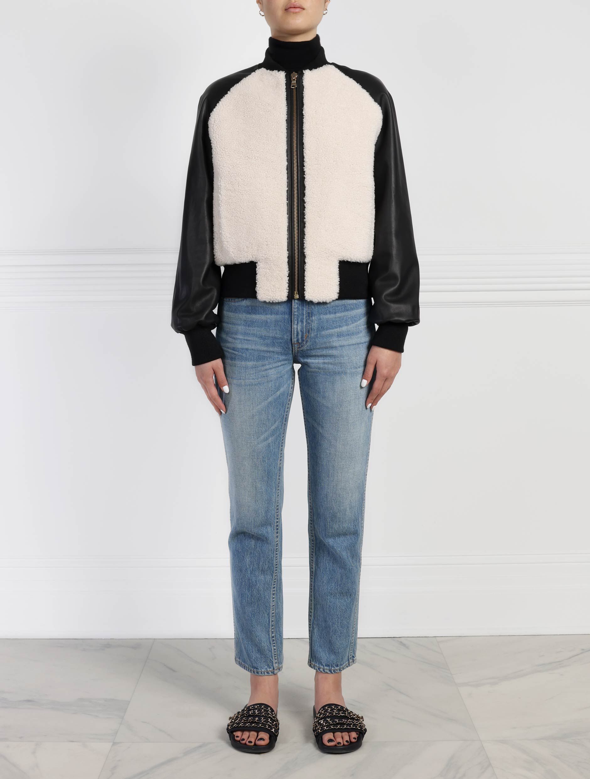 The Willard Shearling & Leather Bomber sold by Pologeorgis product image thumbnail 4