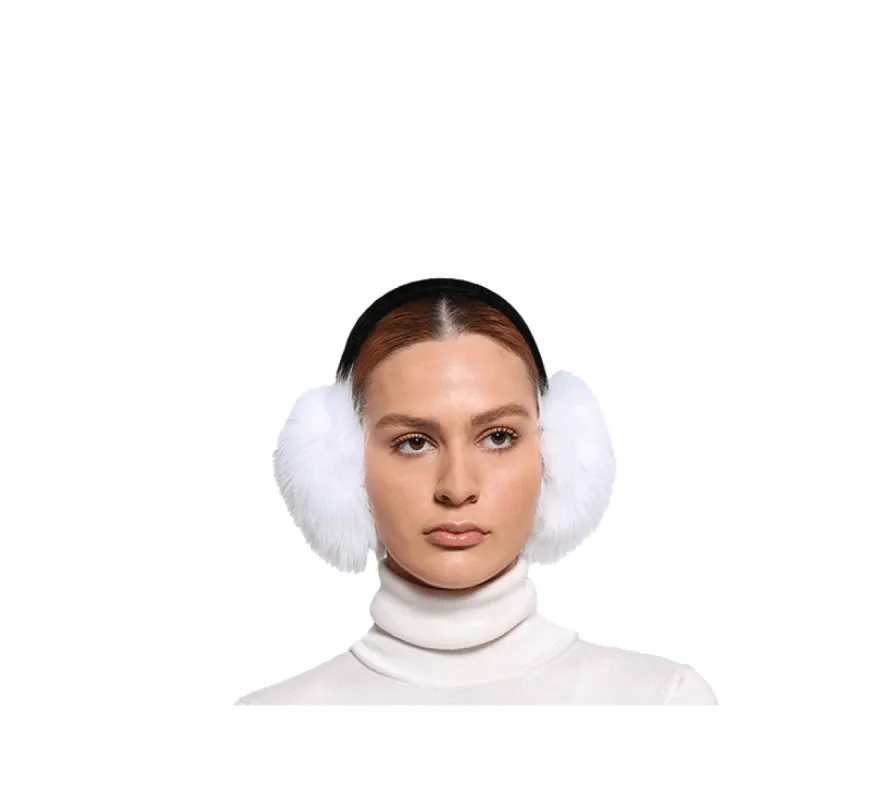 Dyed Fur Earmuffs in Assorted Colors sold by Pologeorgis