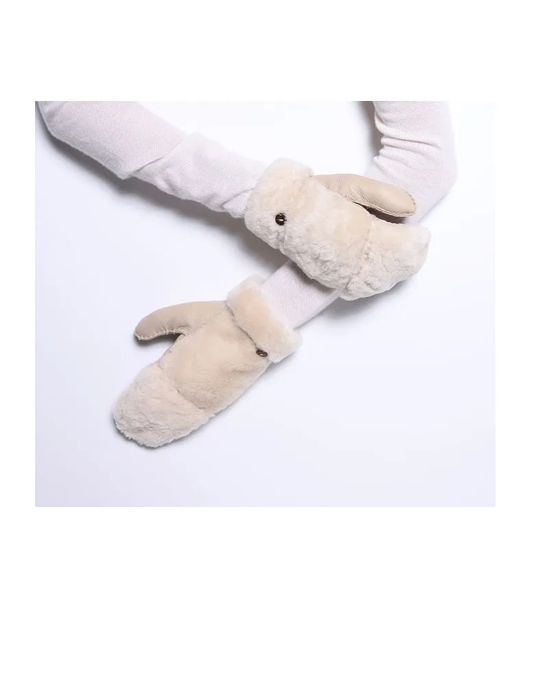 Shearling Fold Over Mittens sold by Pologeorgis