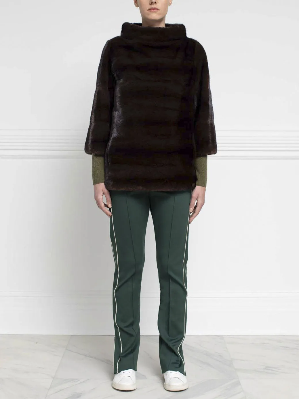 The Audrey Mink Fur Pullover sold by Pologeorgis