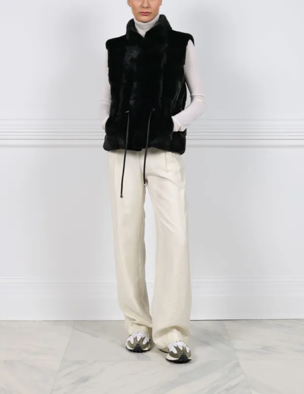 The Amara Mink Fur Vest sold by Pologeorgis