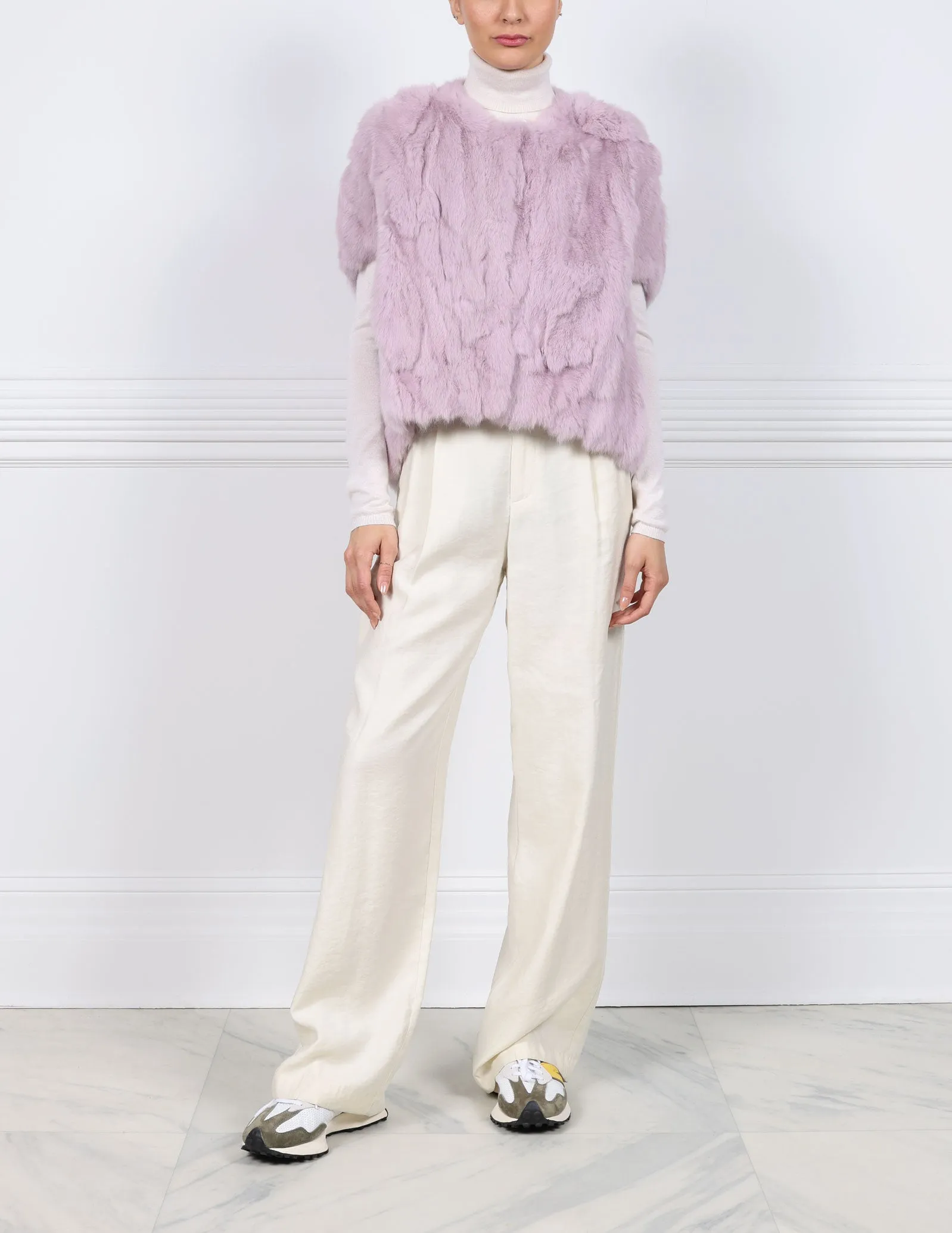 The Frannie Fur Cocoon Vest sold by Pologeorgis product image thumbnail 4