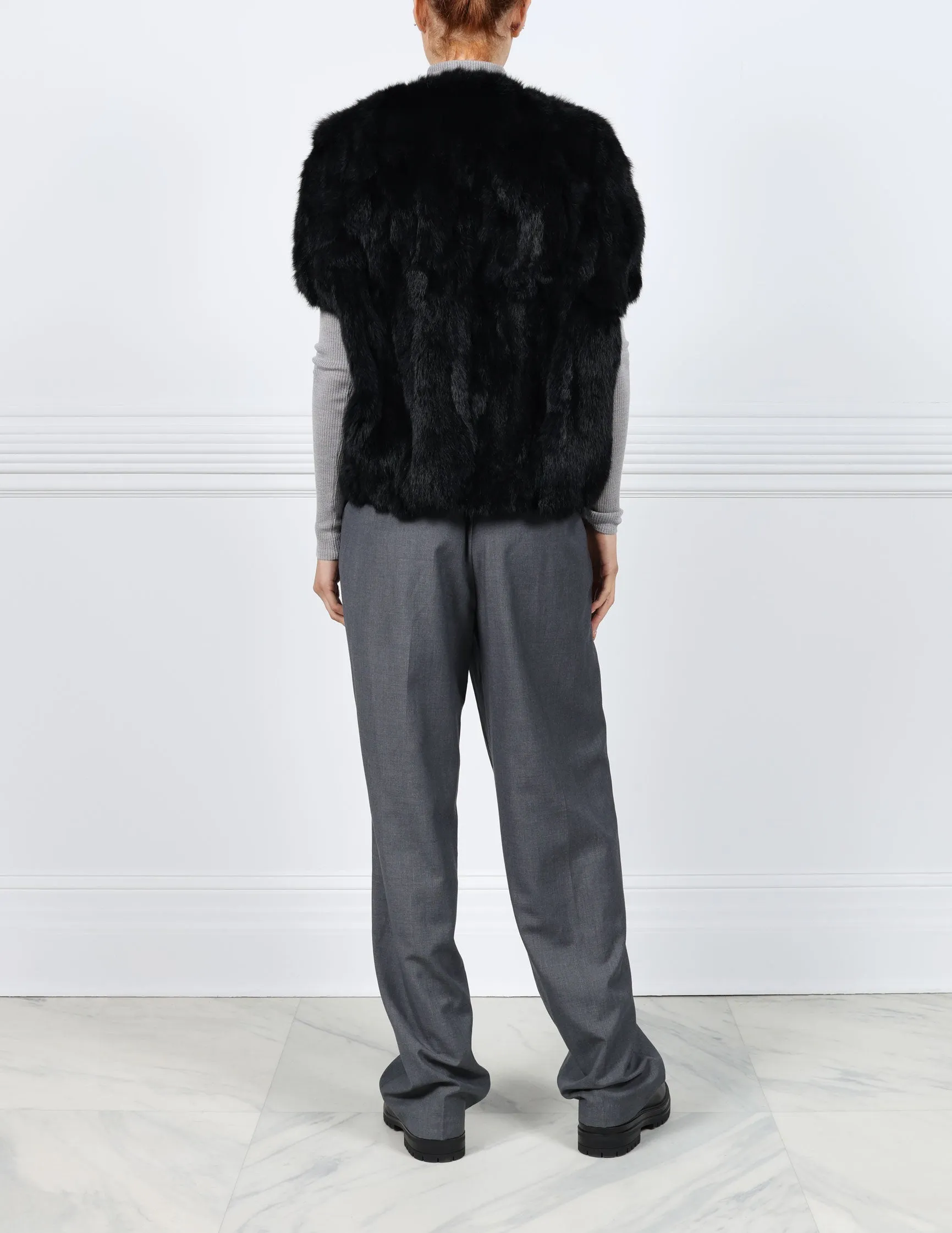 The Frannie Fur Cocoon Vest sold by Pologeorgis product image thumbnail 3