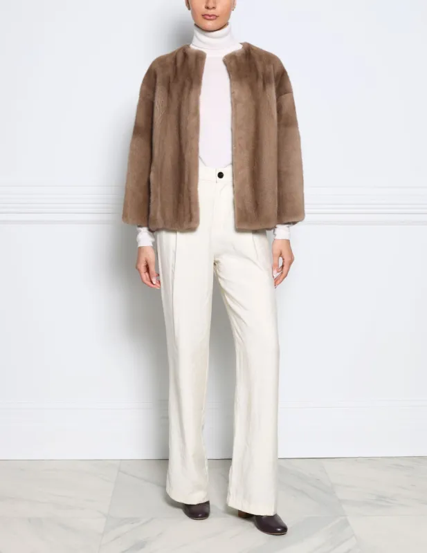 The Adalee Mink Jacket sold by Pologeorgis
