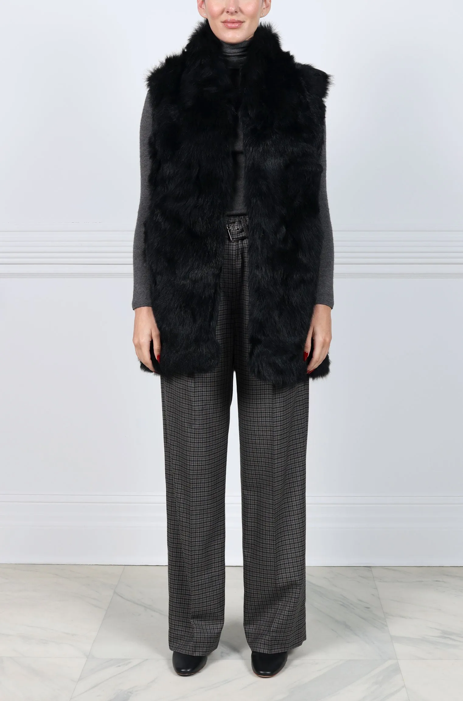 Upcycled Shearling Vest sold by Pologeorgis