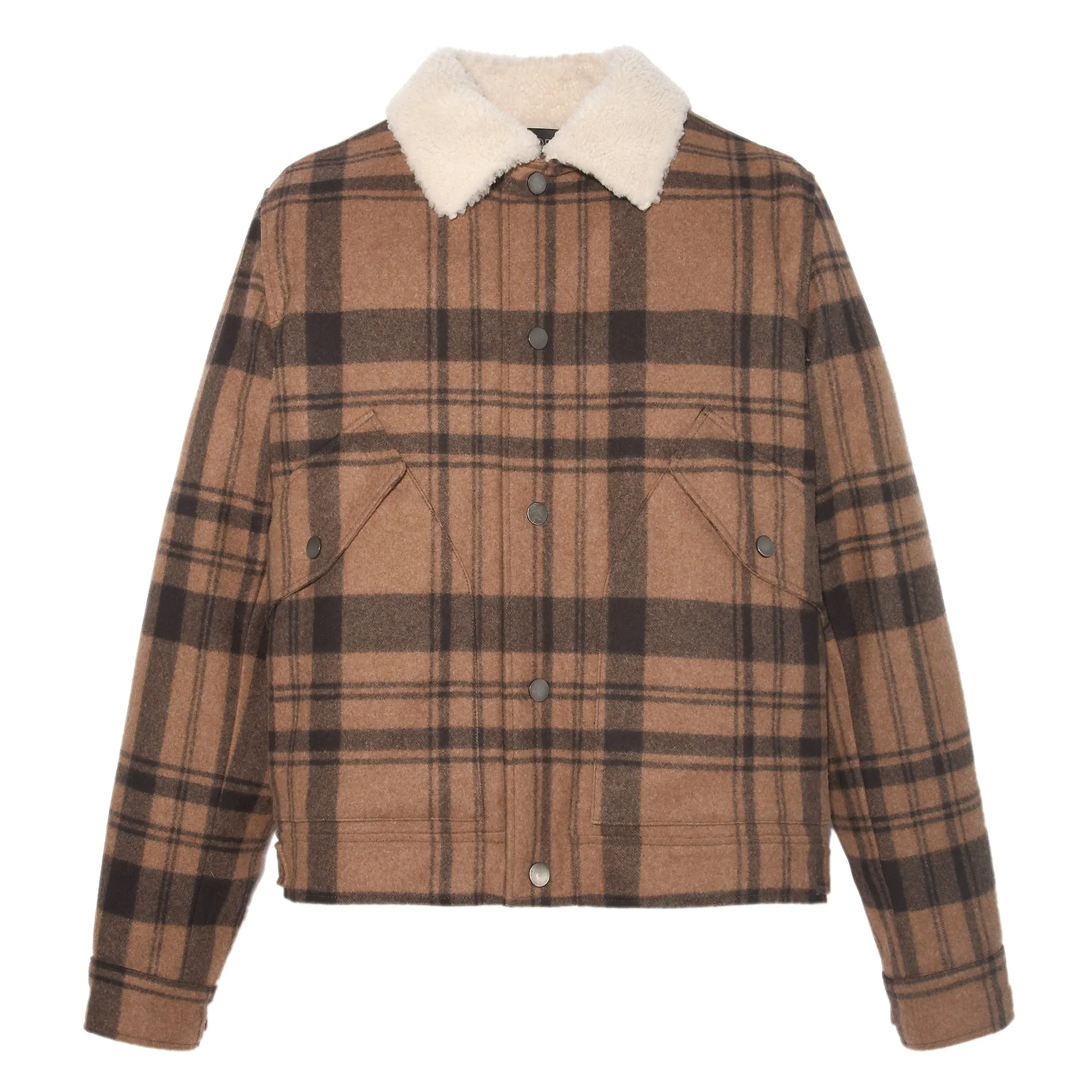 Mens Shearling Plaid Jacket sold by Pologeorgis product image thumbnail 4