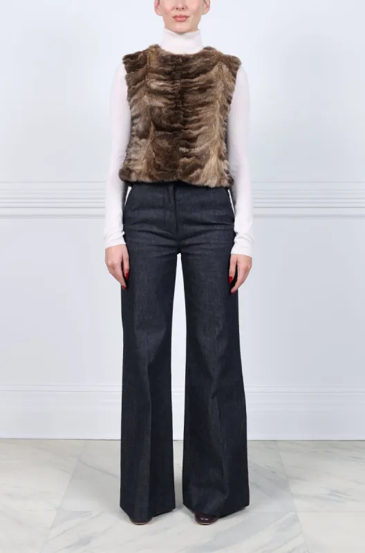 Upcycled Sable Fur Vest sold by Pologeorgis