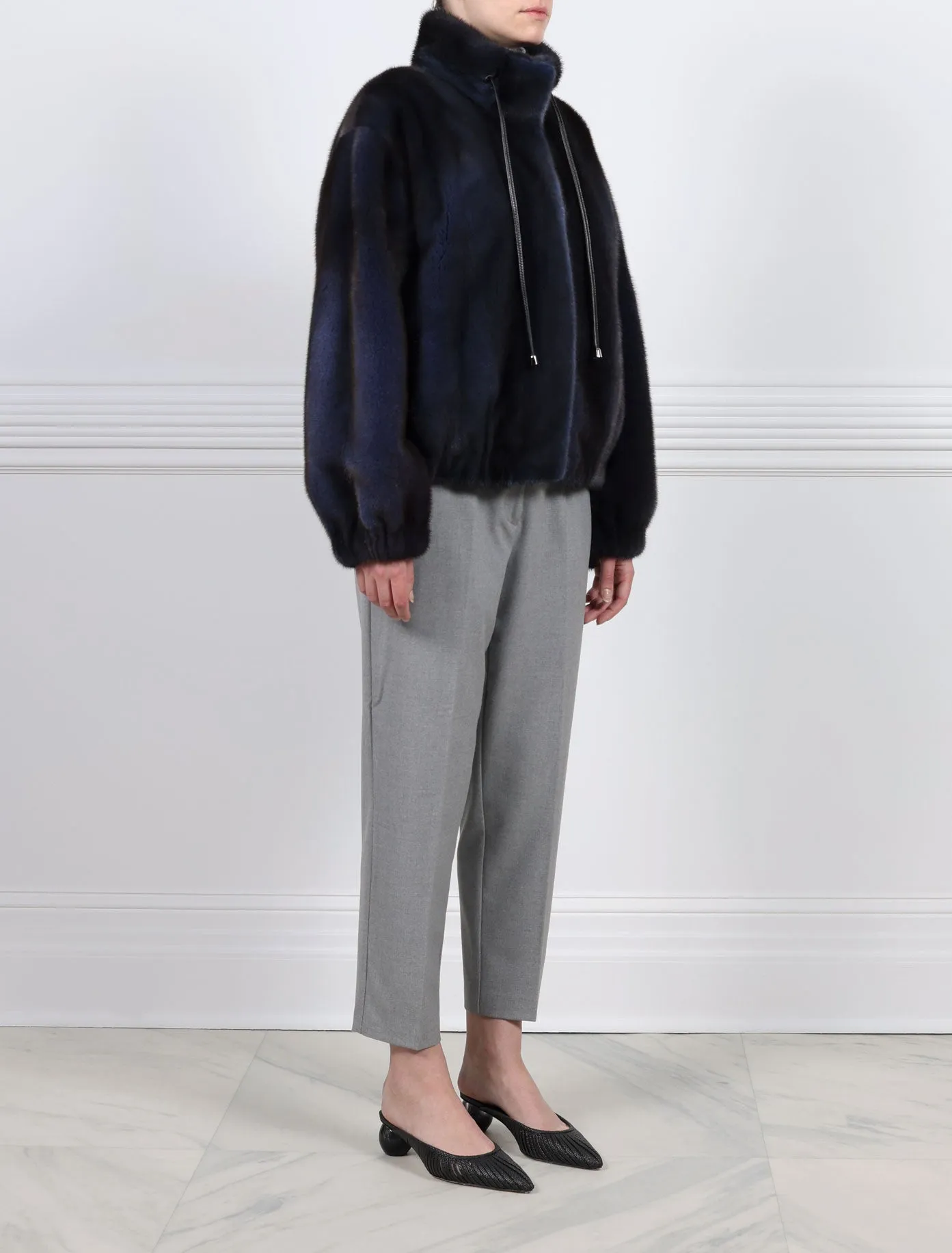 The Verdon Mink Bomber Jacket sold by Pologeorgis product image thumbnail 5