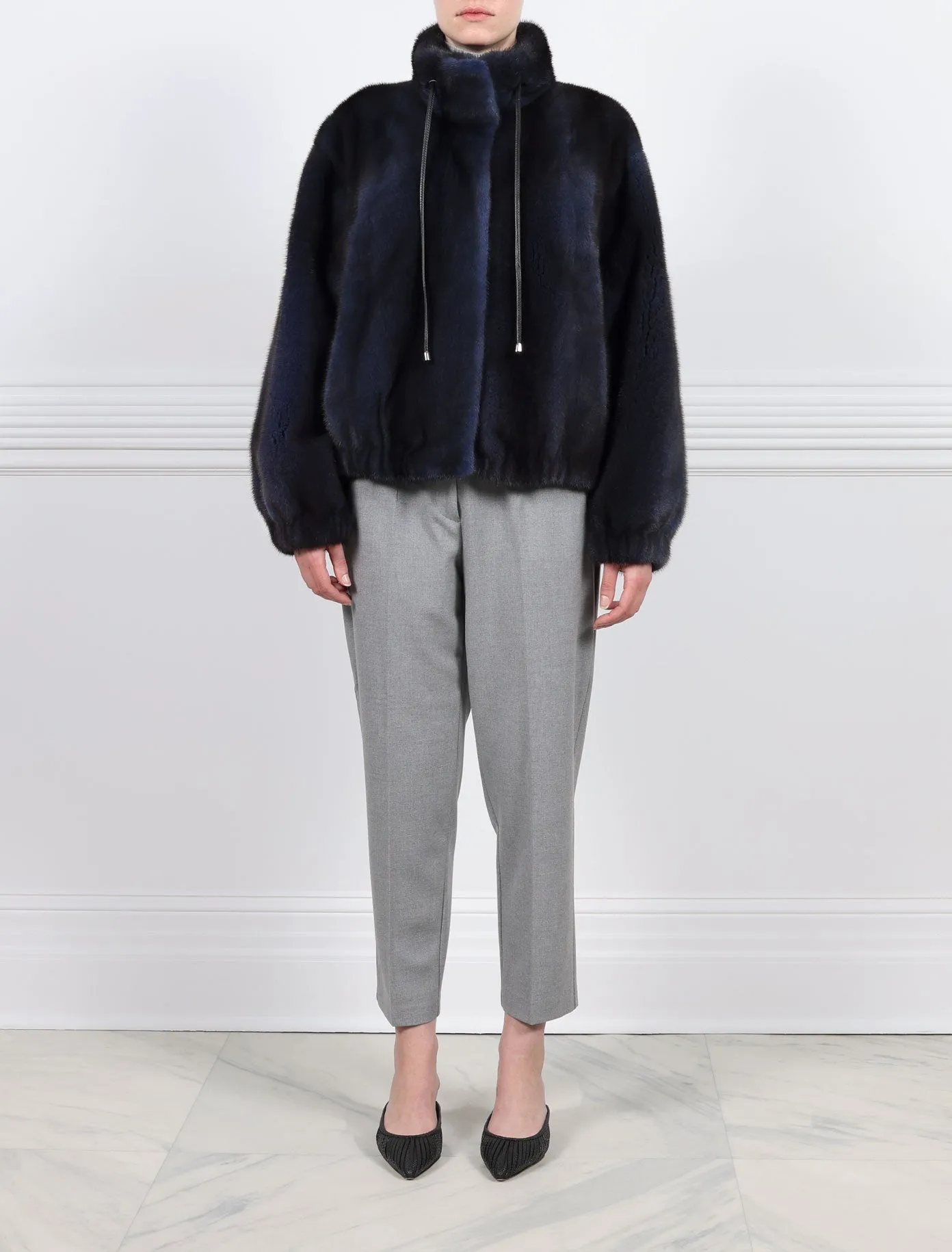 The Verdon Mink Bomber Jacket sold by Pologeorgis product image thumbnail 4