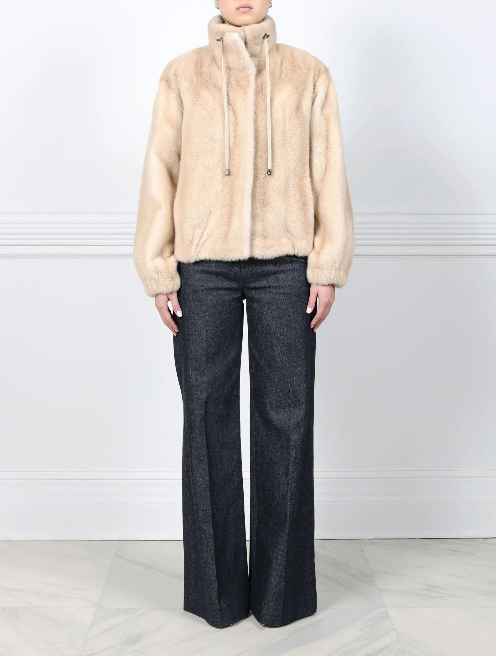 The Verdon Mink Bomber Jacket sold by Pologeorgis product image thumbnail 3