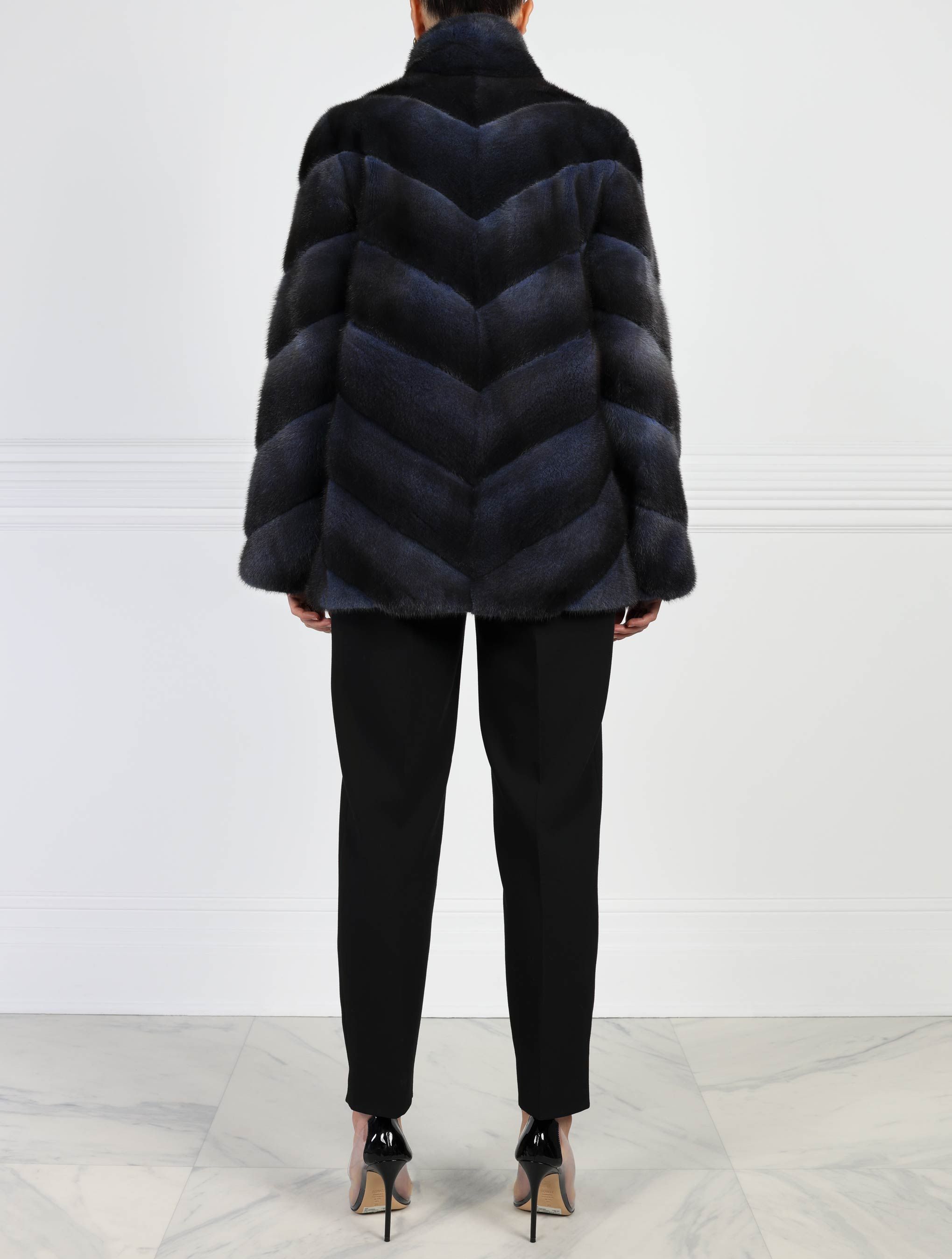 The Keilani Mink Fur & Suede Jacket sold by Pologeorgis product image thumbnail 3