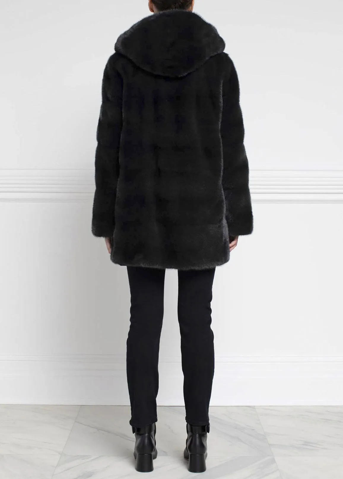 The Mia Mink Fur Reversible Storm Coat sold by Pologeorgis product image thumbnail 3