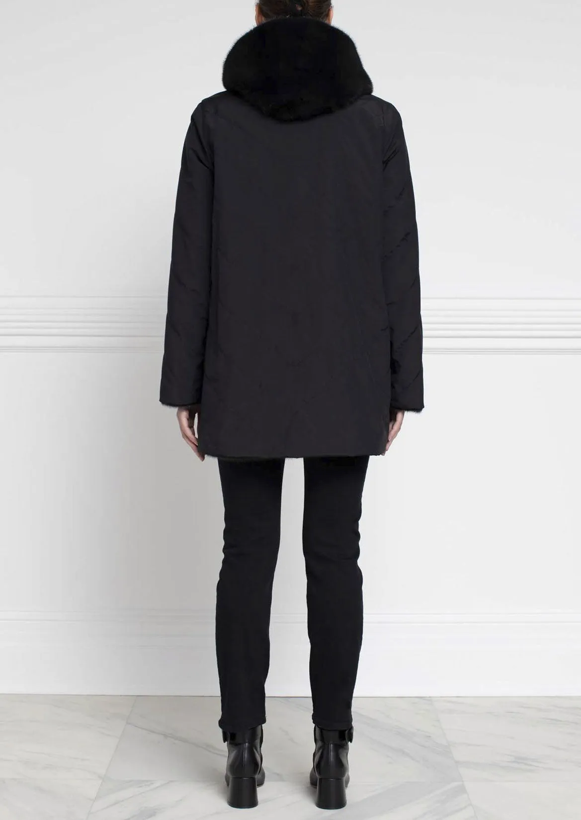 The Mia Mink Fur Reversible Storm Coat sold by Pologeorgis product image thumbnail 4