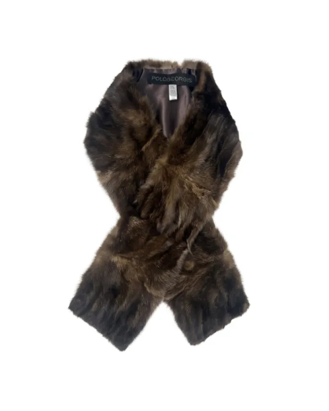 Upcycled Sable Scarf sold by Pologeorgis