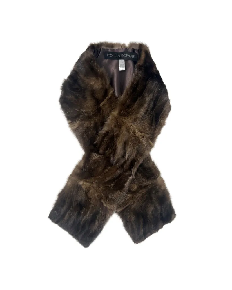 Upcycled Sable Scarf sold by Pologeorgis