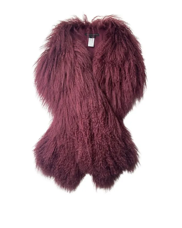 Wide Curly Shearling Scarf sold by Pologeorgis