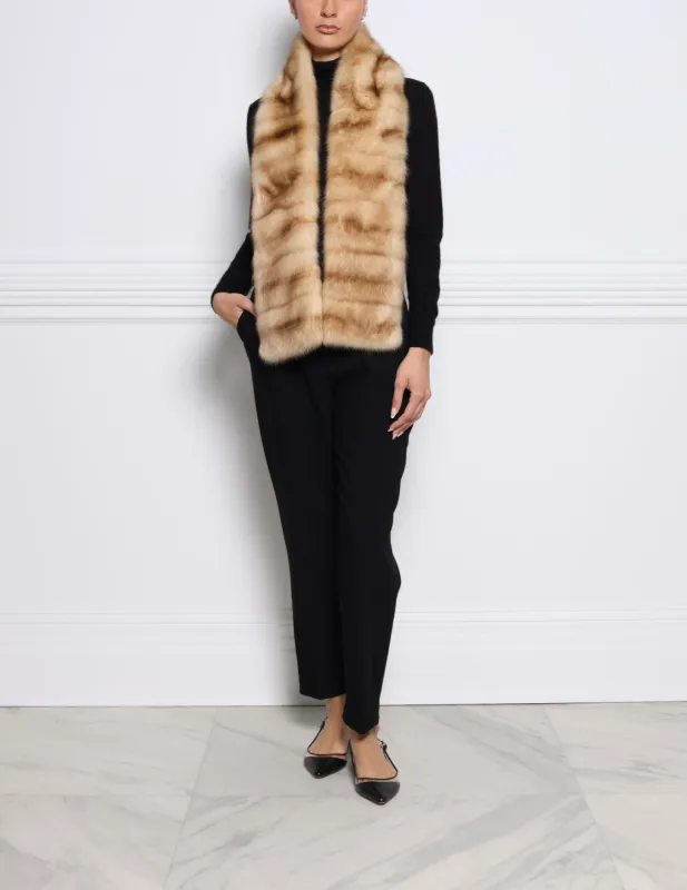 Golden Sable Fur Scarf sold by Pologeorgis