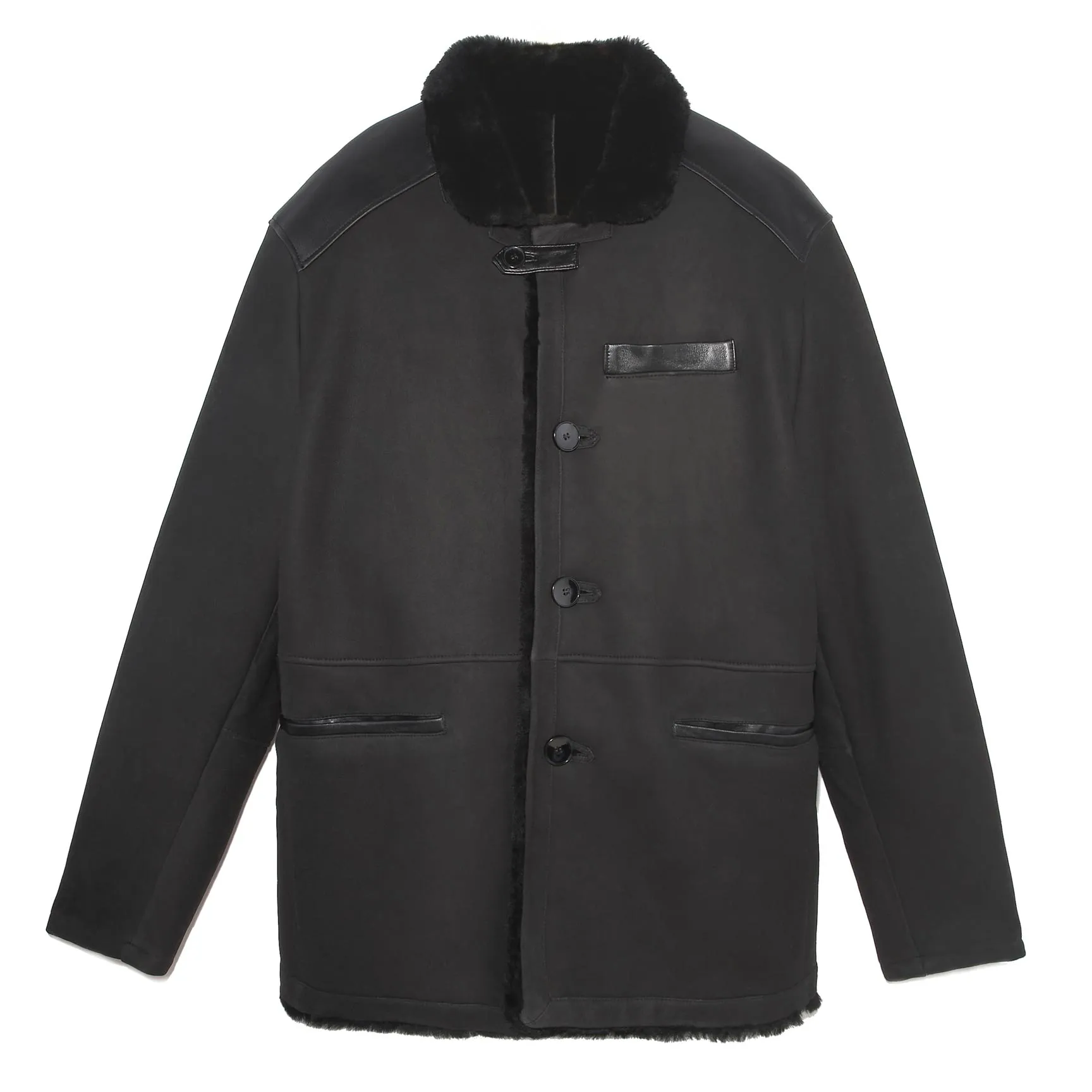 Mens Napa Shearling Jacket sold by Pologeorgis product image thumbnail 4