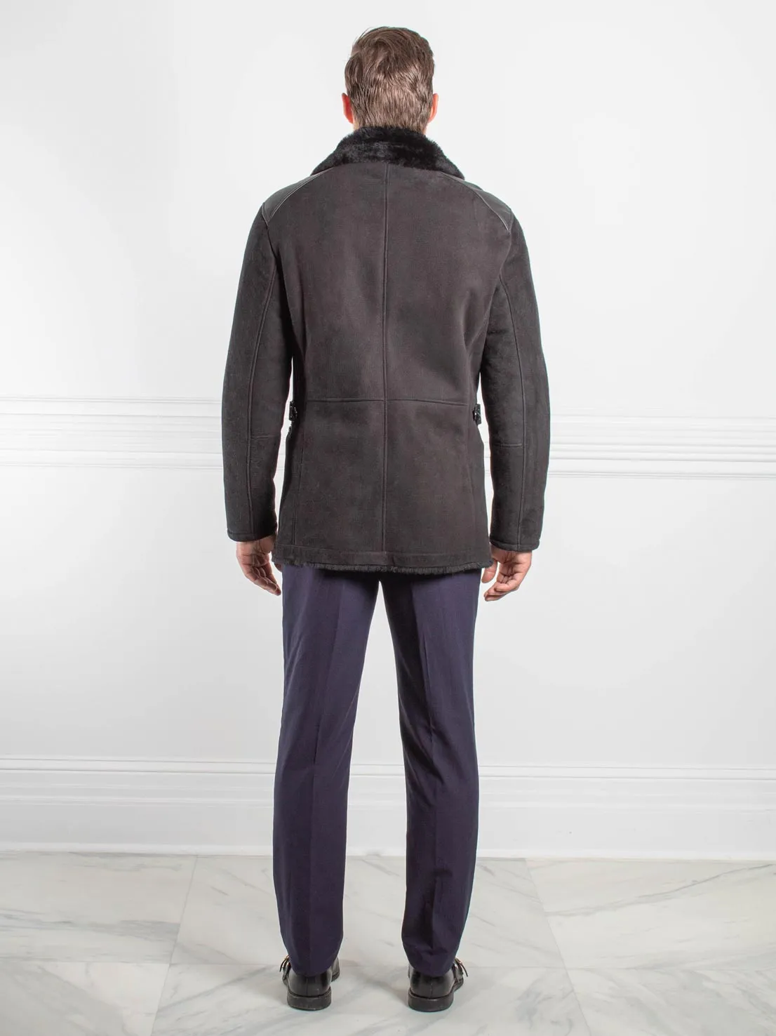 Mens Napa Shearling Jacket sold by Pologeorgis product image thumbnail 3