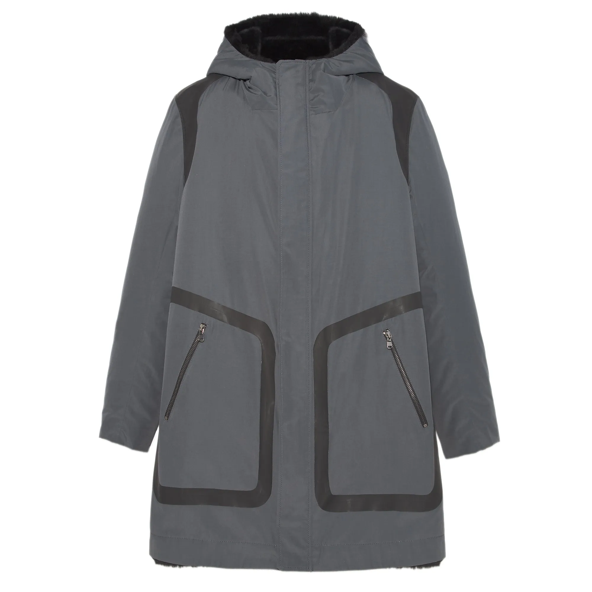 Mens Shearling Hooded Sports Coat sold by Pologeorgis product image thumbnail 4