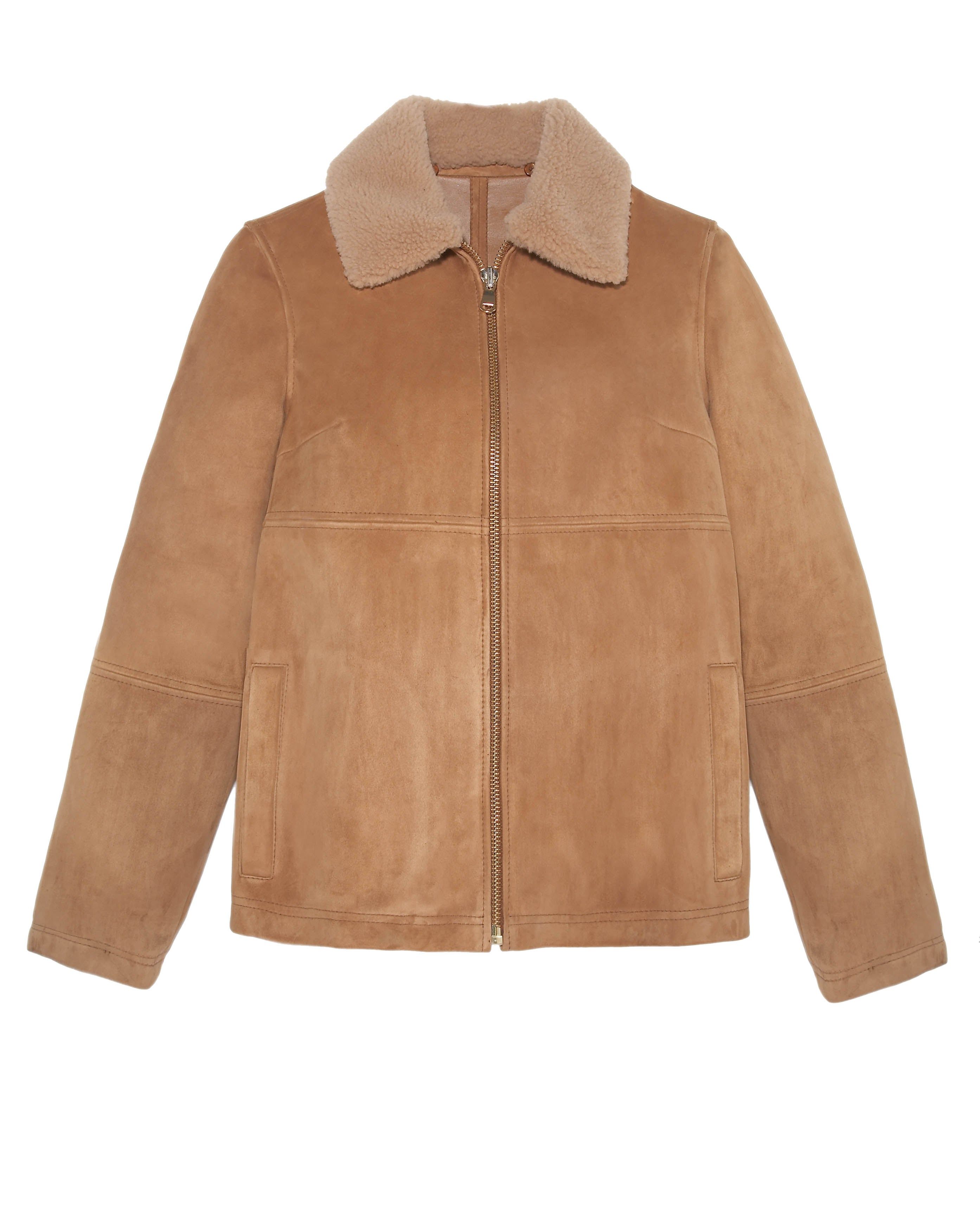 The Laylani Suede Jacket with Shearling Collar sold by Pologeorgis product image thumbnail 5