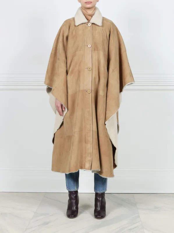 Oversized Shearling Cape sold by Pologeorgis